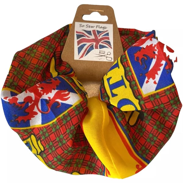 Scotland The Brave Flag Hair Scrunchie Scrunchies Accessory Ties Elastic