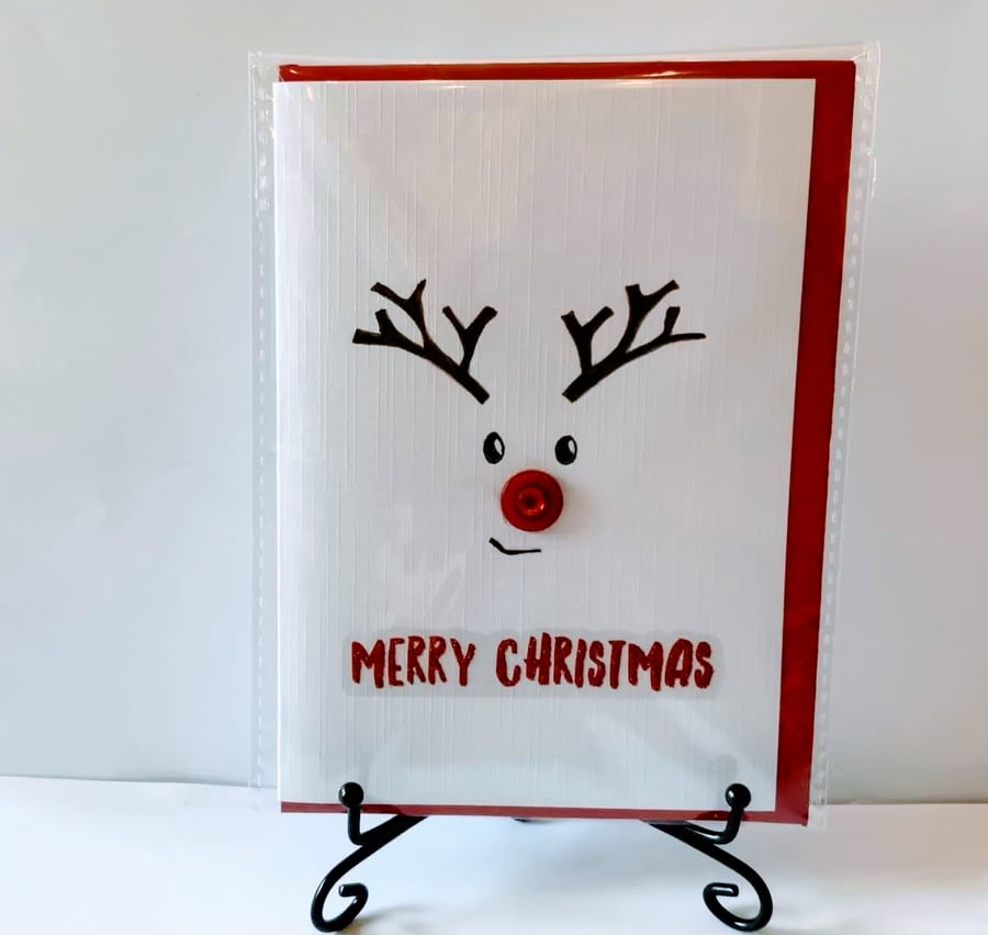 Whimsical Reindeer Christmas Card