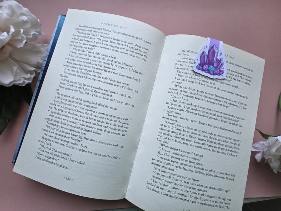 Crystal Cluster Magnetic Bookmark Bookish Gift Cute Bookmark