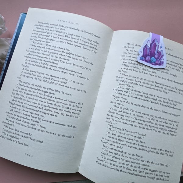Crystal Cluster Magnetic Bookmark Bookish Gift Cute Bookmark