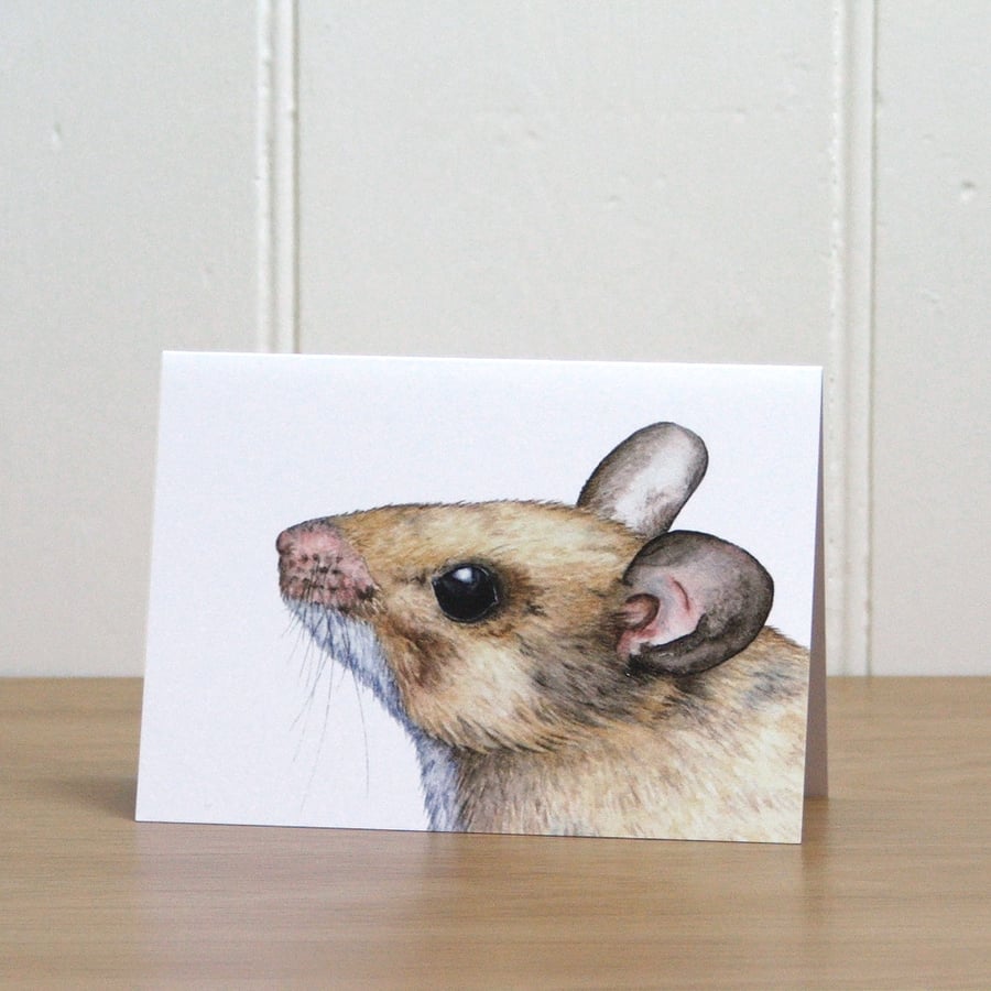 Greetings card - Woodmouse - 4 x 5.75 inches (10.5 x 14.8cm)