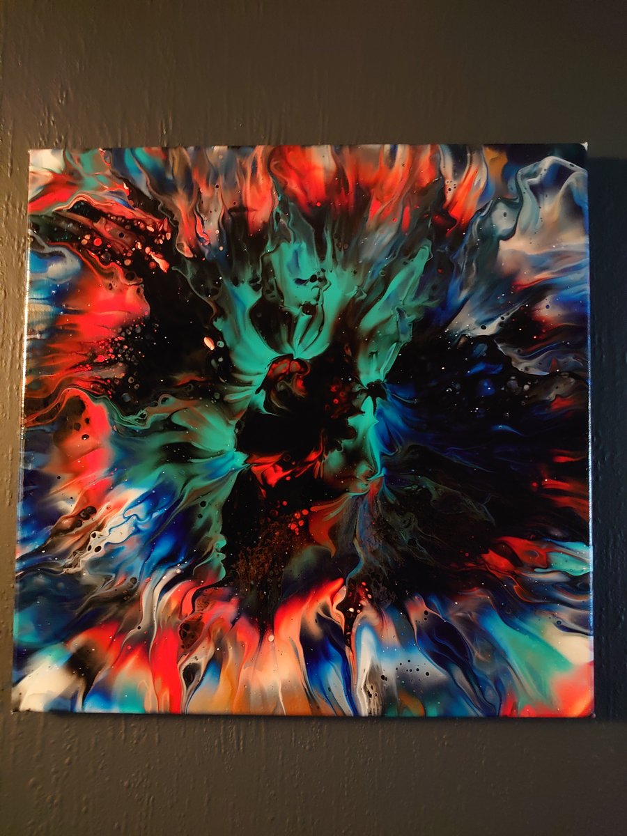 Tie dyed effect canvas