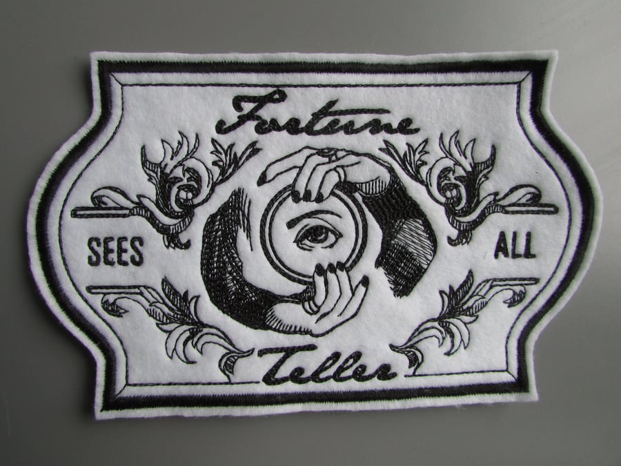 Mystic Fortune Teller Embroidered Sew on Applique Patch