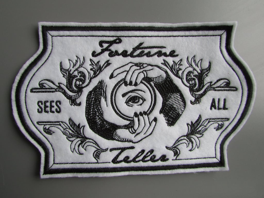 Mystic Fortune Teller Embroidered Sew on Applique Patch