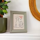 Hand Embroidered Framed Picture