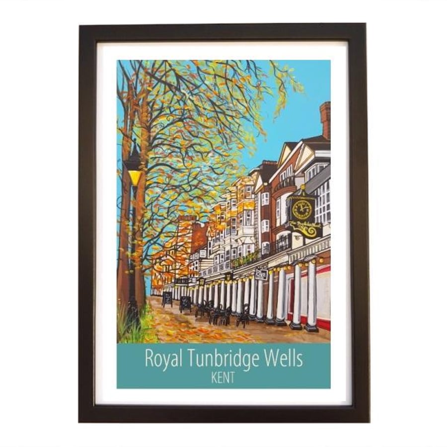 Royal Tunbridge Wells Kent travel poster print by Susie West