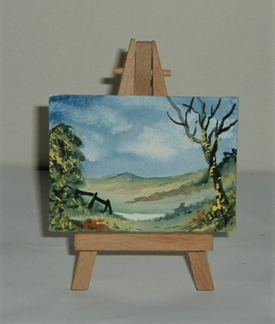 aceo original art watercolour painting ( ref F 342 )