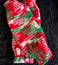 Hand Knitted Festive Fingerless Wrist Warmers - Image 3