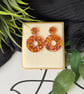Burnt Orange Confetti Circle Hoop Earrings - Image 10