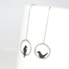 Mis-matched Little bird drop earrings