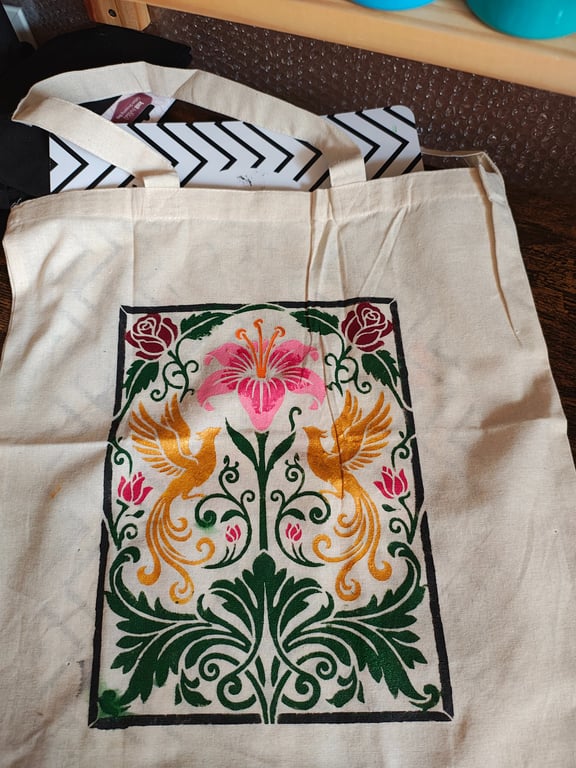 Hand painted tote bags 