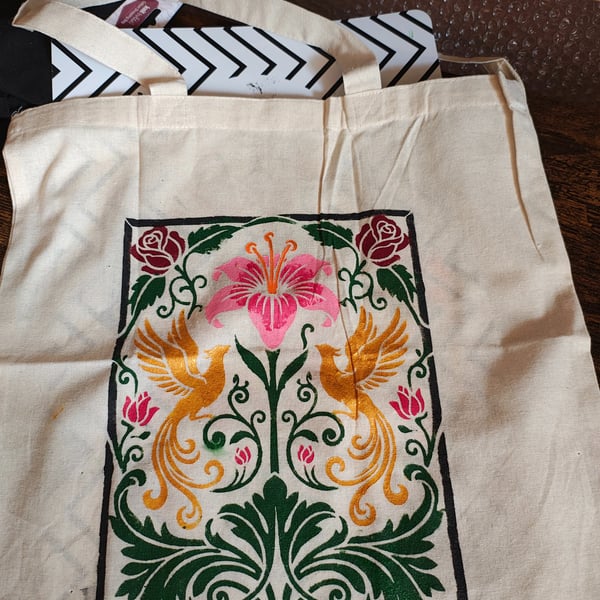 Hand painted tote bags 