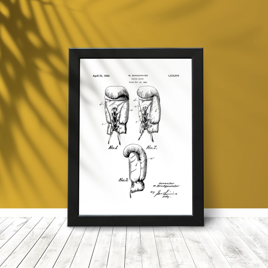 Patent drawing prints: Boxing and fitness equipment