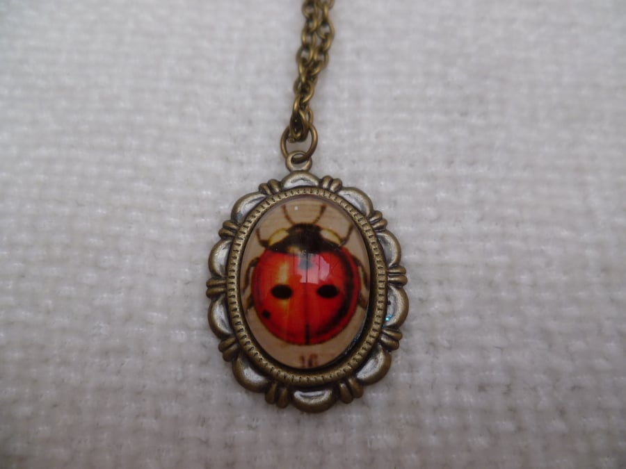 Ladybird Cameo Pendant