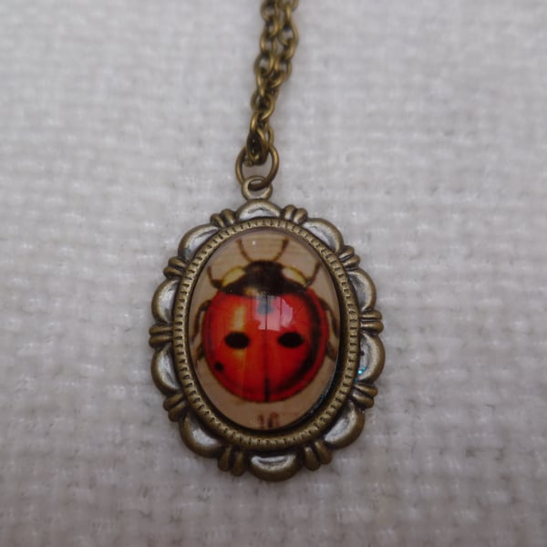 Ladybird Cameo Pendant
