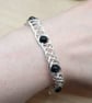 Hypersthene cuff bracelet. Gemstone wire wrap - Image 1