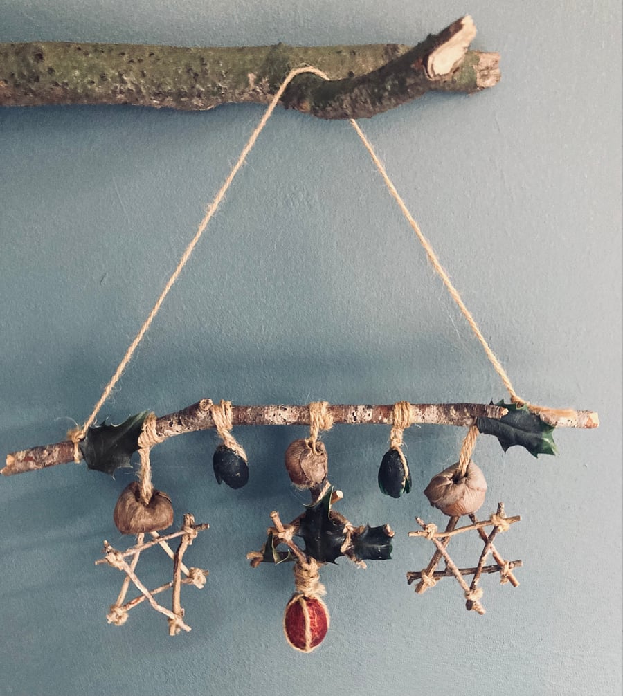 Rustic Christmas hanging decorations 