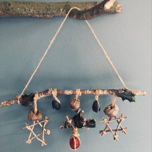 Rustic Christmas hanging decorations 