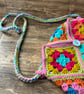 Granny Square Colourful Crochet Bag - Image 5