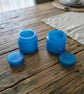 Blue Shimmer Resin Jars with Stopper Lids - Image 2
