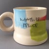 Whatever Trevor Abstract pattern.Ceramic cup.Handmade mug. Coffee lover.Pattern.