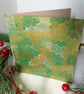 Christmas Gelli Printed Art Greeting Cards Set One Off Holly - Image 5