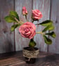 Blush Petal Rose in Terracotta – Pink Felt Bloom - Image 5