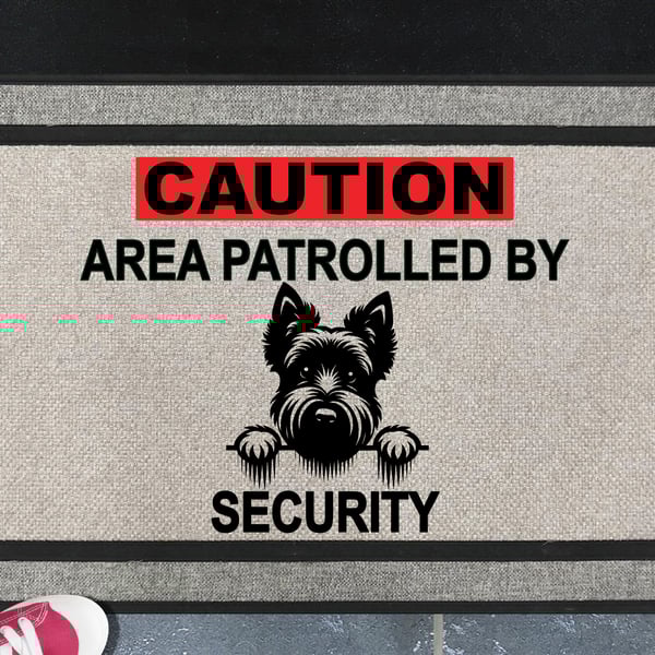 Scottish Terrier Security Door Mat No.1 - All Weather Doormat - 45x70cm 