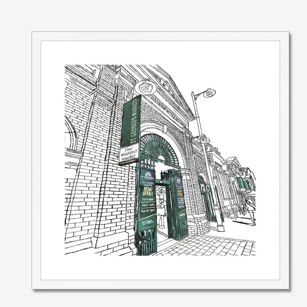 Iconic Belfast St George’s Market Art print. Box Framed and Mounted, Wall Art