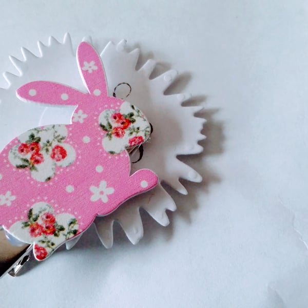 Bunny hair clip Easter present