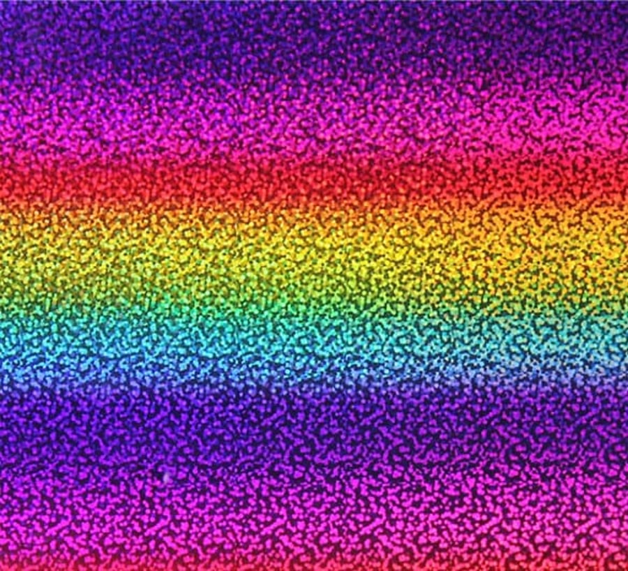 10 Sheets Self Adhesive Glitter Rainbow Holographic Vinyl Overlay Sheets 12" x 1