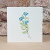 Blank Forget-me-not Card ecofriendly