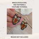 Digital Pattern for Beadwork Owl Earrings