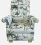 Children's Safari Animals Chair Kids Chair Prestigious Longleat Grey Fabric Lion - Image 1