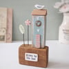Tall Wooden Sea Hut with Clay Flower and Seagull 'Home by the Sea'