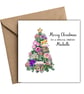 Florist Christmas Tree Merry Christmas Card - Image 1