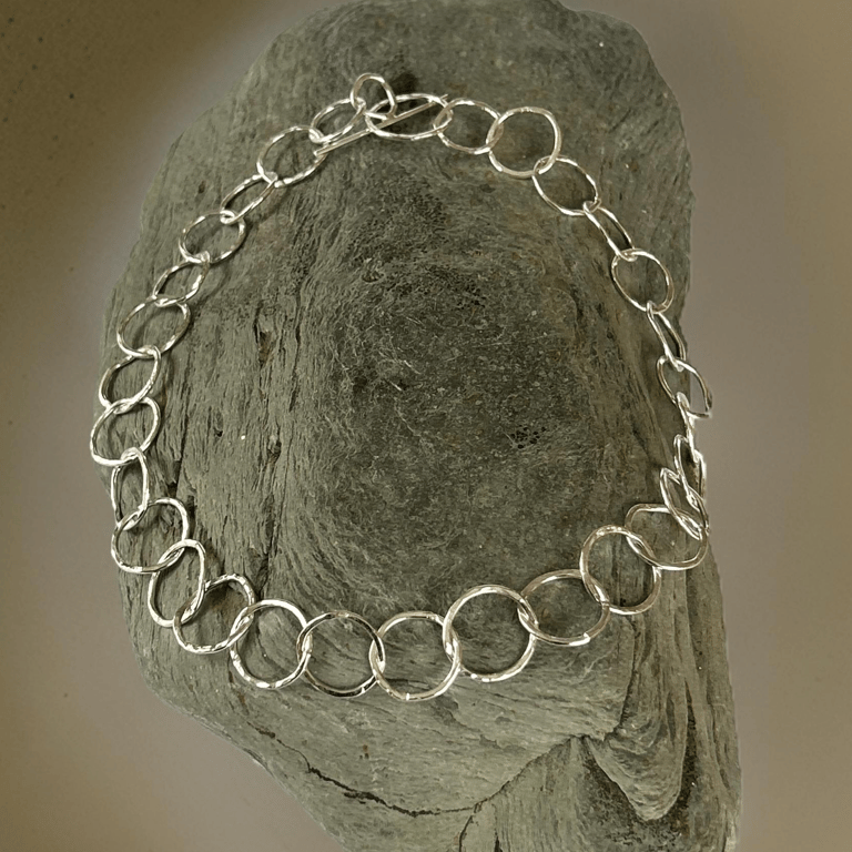 Silver Chain Statement Necklace