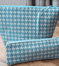 Blue Dogtooth, Houndstooth Make Up, Cosmetics Bag.  - Image 4