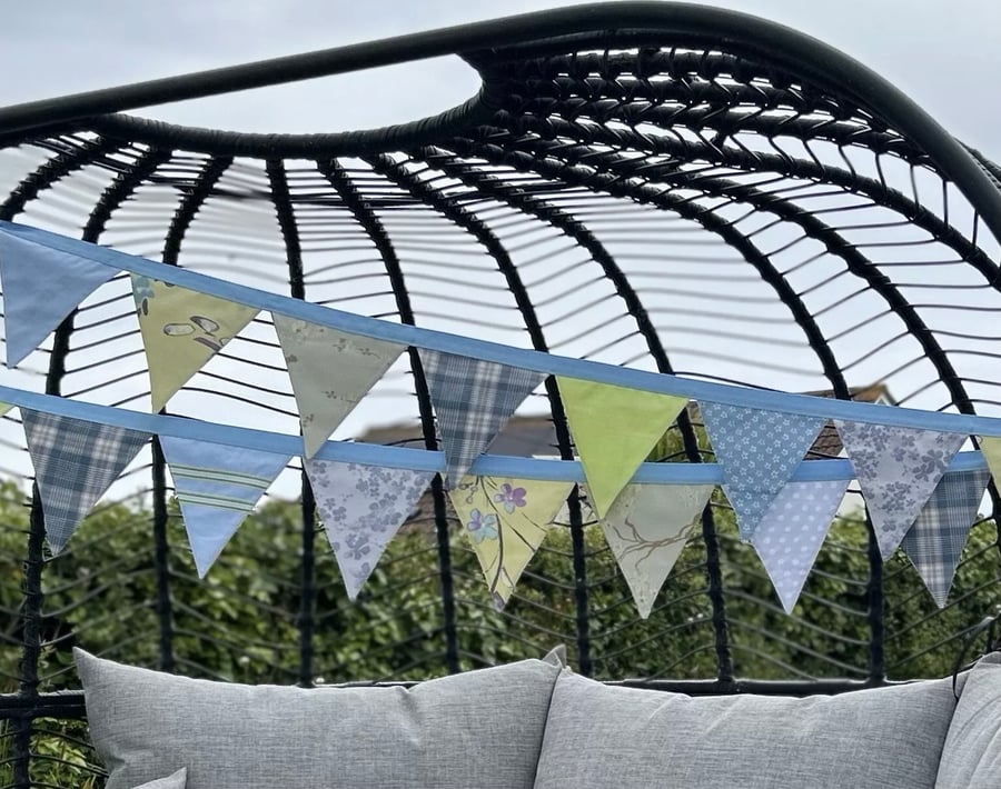 Handmade Fabric Bunting Wedding Camping Festival Celebration Garden Camper 