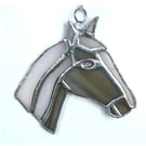 Horse Suncatcher Stained Glass Horsehead Dark Palomino 