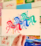 Carousel Horses A5 print