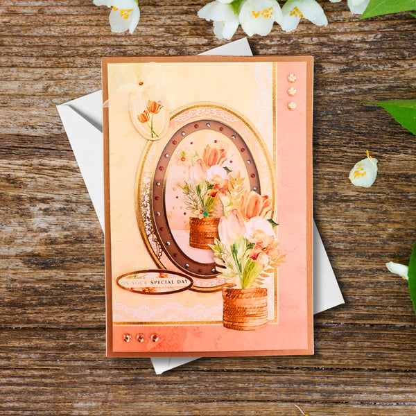 "On Your Special Day" Floral, Keepsake Card, Birthdays, Mother's Day Card