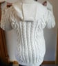 Made To Order Hand Knitted, Aran Shetland Wool, Longer Length Hooded Jacket, - Image 3
