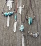 Quartz, Turquoise and Sterling Silver Earrings - Image 4