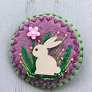 Hand Embroidered Blossom Brooch