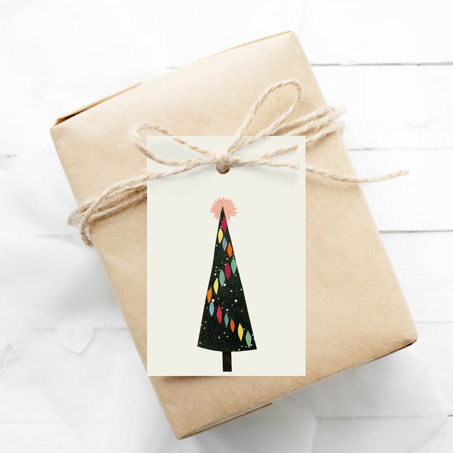 Set of 12 Gift Tags - Christmas III