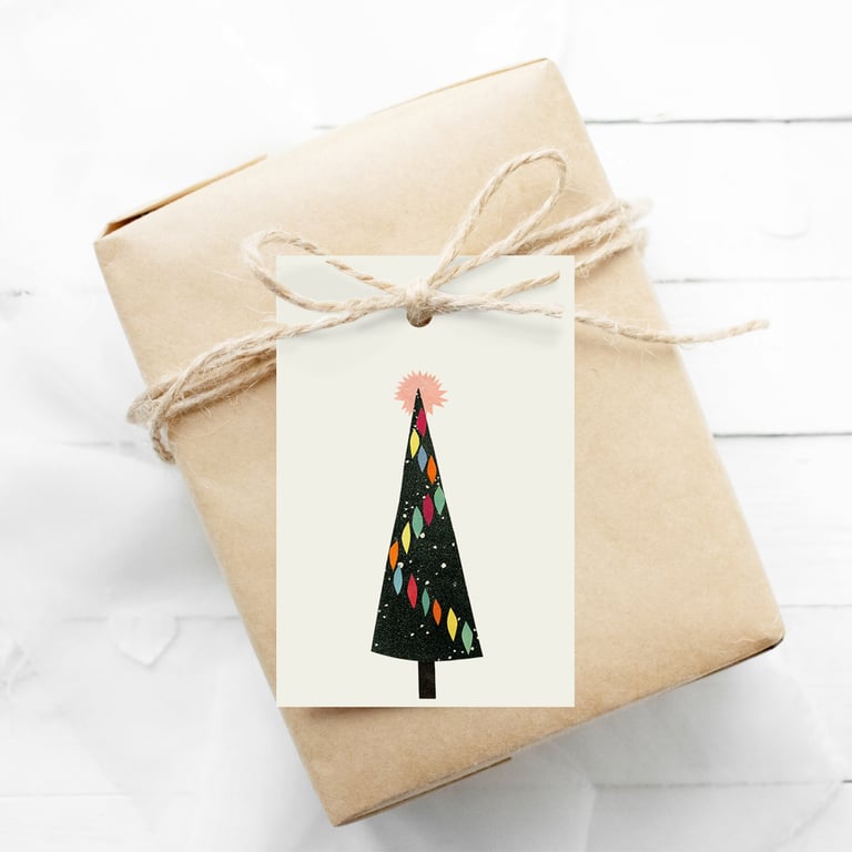 Set of 12 Gift Tags - Christmas III