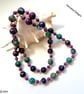 Plum Agate Silver Plate Necklace  - Image 4