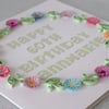 Quilled happy birthday card - personalised with any age and name