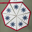 Star Bunting- Handmade Linoprint 